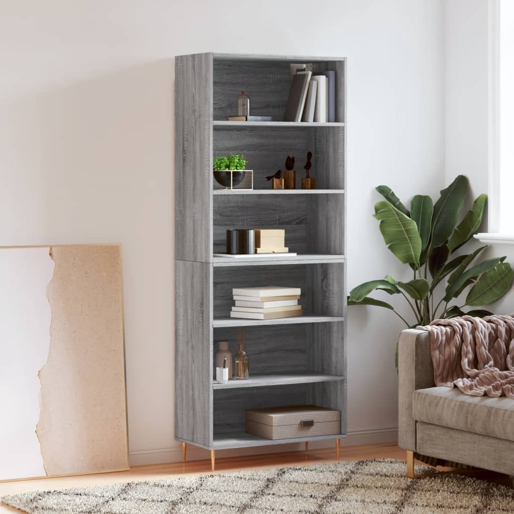 Hoge Kast 69,5X32,5X180 Cm Bewerkt Hout